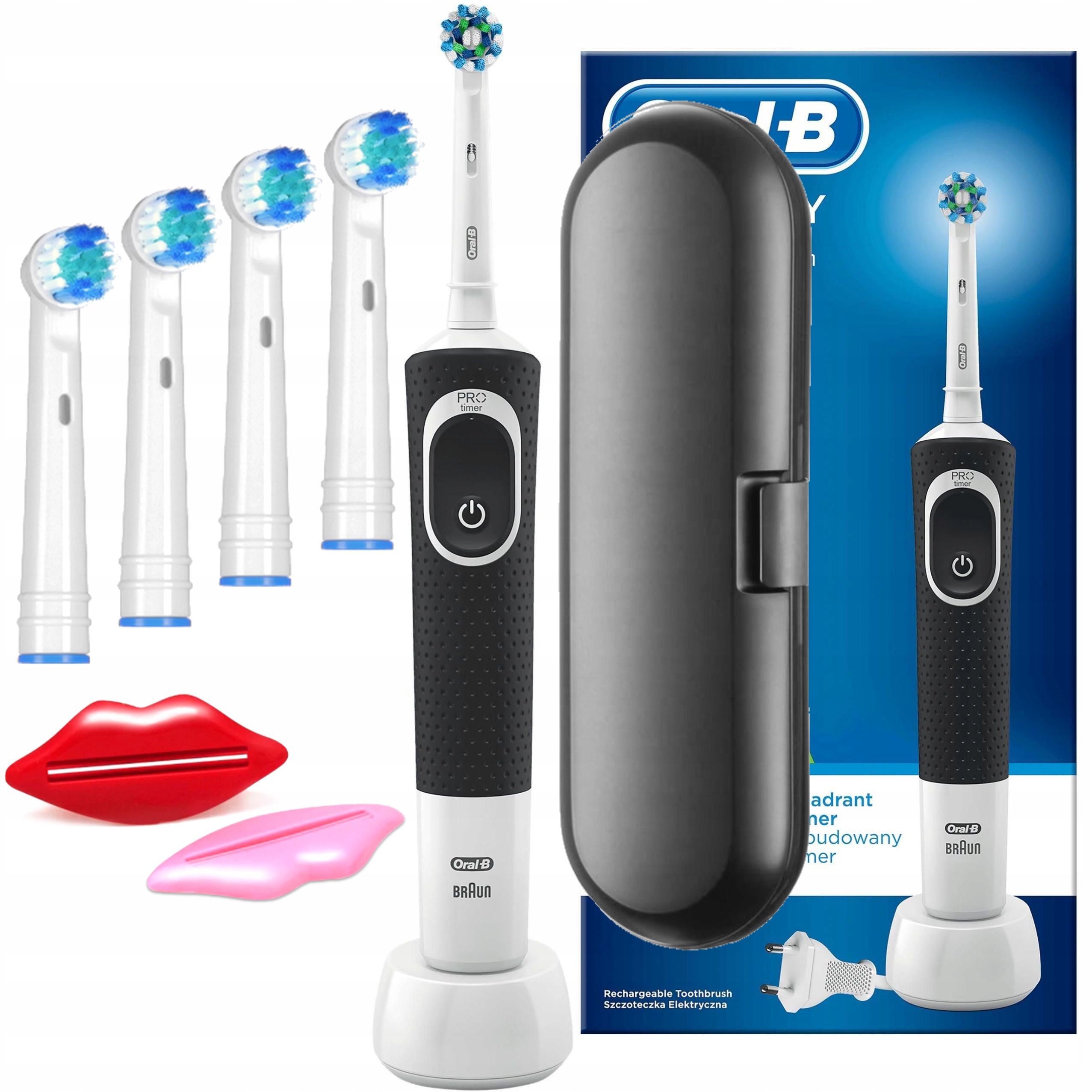 Oral-B D100 Vitality Cross Action Elektrická zubná kefka čierna + 3 ďalšie produkty